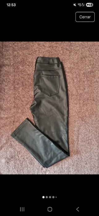 Vaqueros Piel Sintética Negros