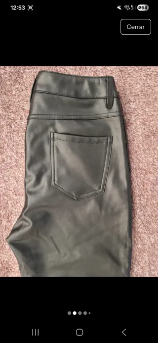 Vaqueros Piel Sintética Negros