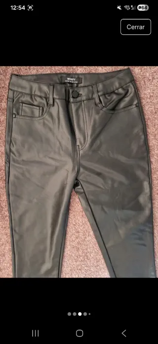 Vaqueros Piel Sintética Negros