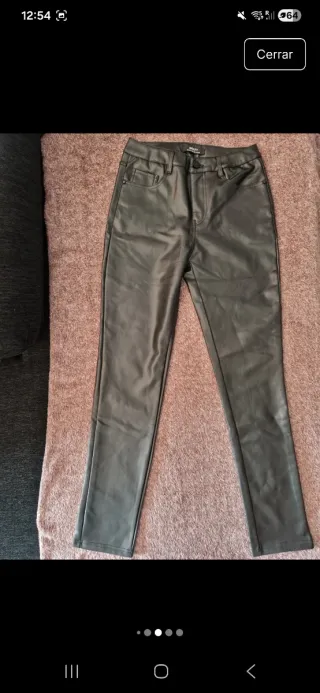 Vaqueros Piel Sintética Negros