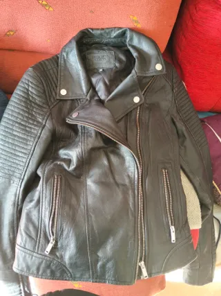 Chaqueta Piel Rockera Corte Inglés Talla M