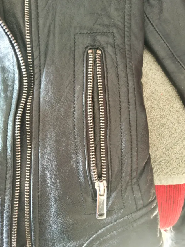 Chaqueta Piel Rockera Corte Inglés Talla M