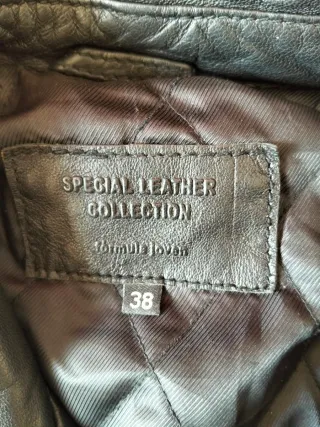 Chaqueta Piel Rockera Corte Inglés Talla M