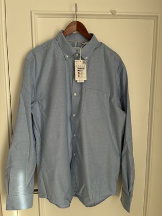 Camisa de vestir azul caballero Talla XL