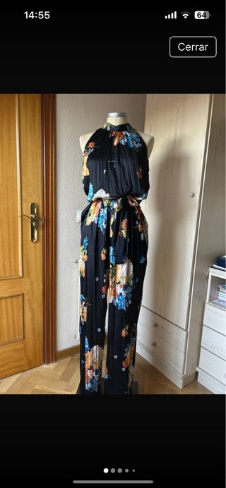 Mono Zara floral negro