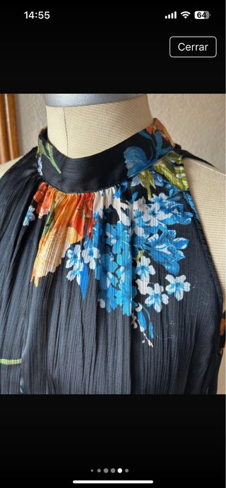 Mono Zara floral negro