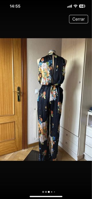 Mono Zara floral negro