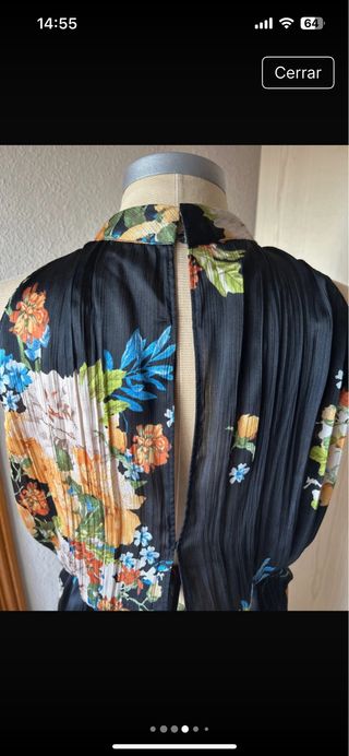 Mono Zara floral negro