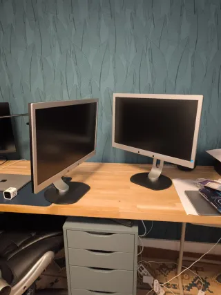 Juego 2 Monitores Philips Plata