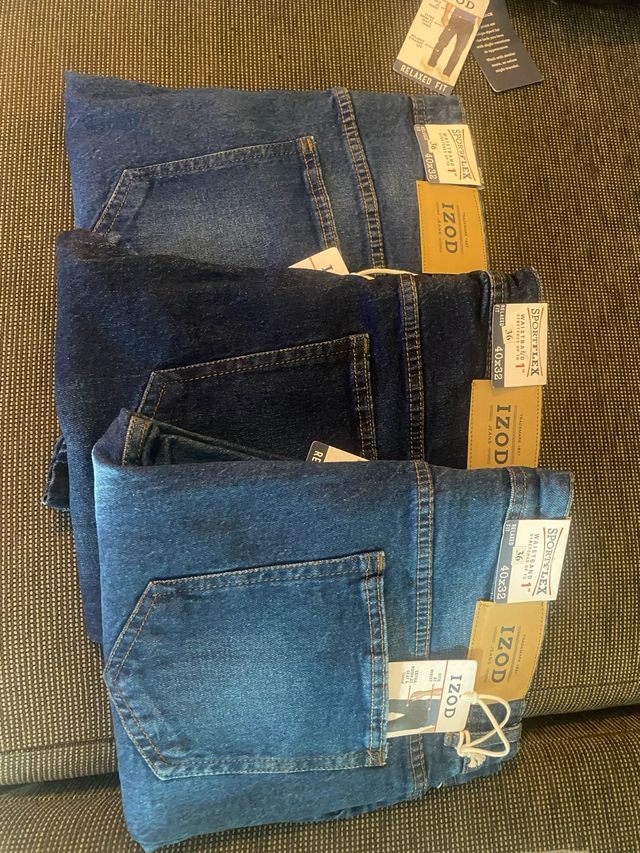 Lote 3 Vaqueros IZOD Nuevos Talla 40x32