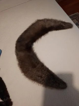 Collo pelliccia sciallato marrone chiaro