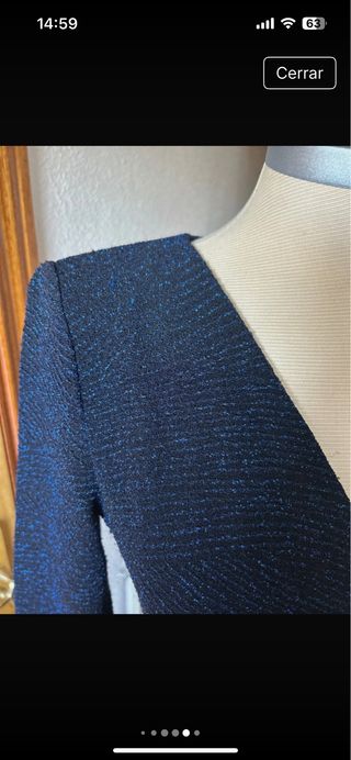 Mono El Corte Inglés negrocon hilos de lurex azule