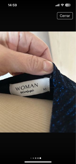 Mono El Corte Inglés negrocon hilos de lurex azule