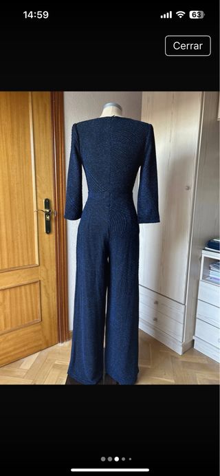 Mono El Corte Inglés negrocon hilos de lurex azule