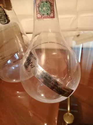 Bottiglie Grappa Vetro Soffiato Vintage