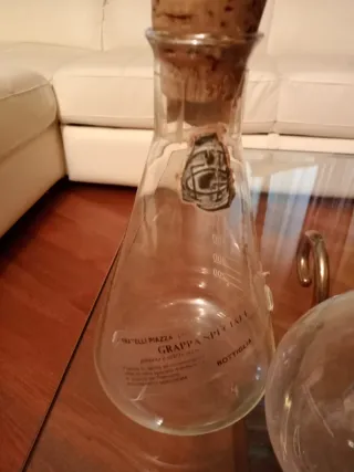 Bottiglie Grappa Vetro Soffiato Vintage
