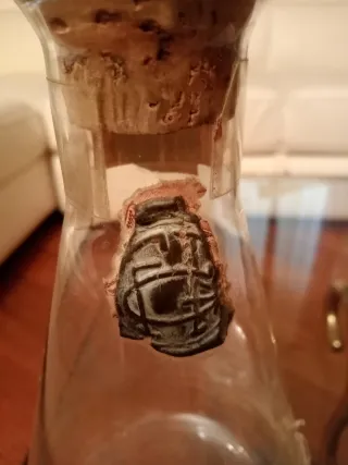 Bottiglie Grappa Vetro Soffiato Vintage