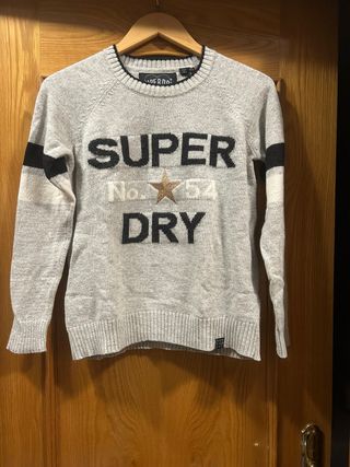 Jersey Superdry Lana Mujer Gris Negro