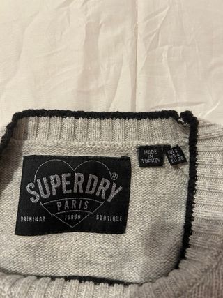 Jersey Superdry Lana Mujer Gris Negro