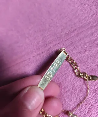 Esclava personalizada oro con charm