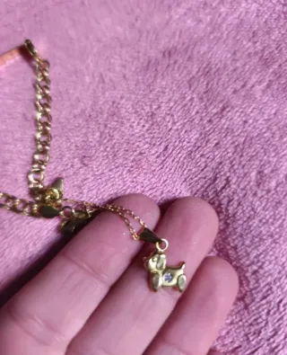 Esclava personalizada oro con charm