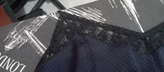 Top lencero azul marino