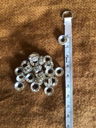 Aros metal y strass pequeños