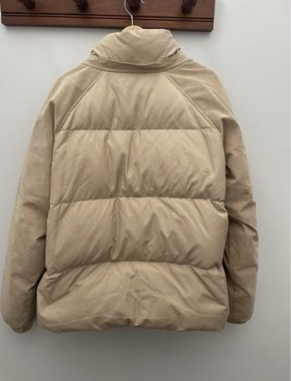 Cazadora acolchada Lacoste Beige. Mangas en pana