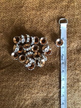 Aros pequeños metal y strass