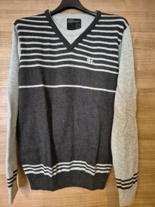 Maglioncino leggero Piazza Italia grigio e bianco