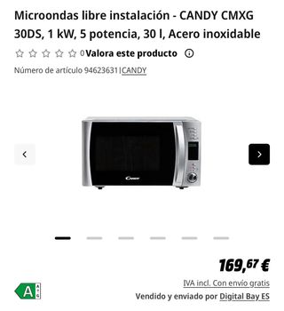 Microondas Candy CMXG 30DS