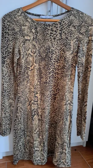 Vestido Mango Animal Print Talla S