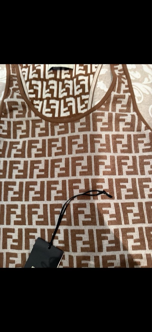 Canotta Fendi logo doppia FF Taglia 42 double face