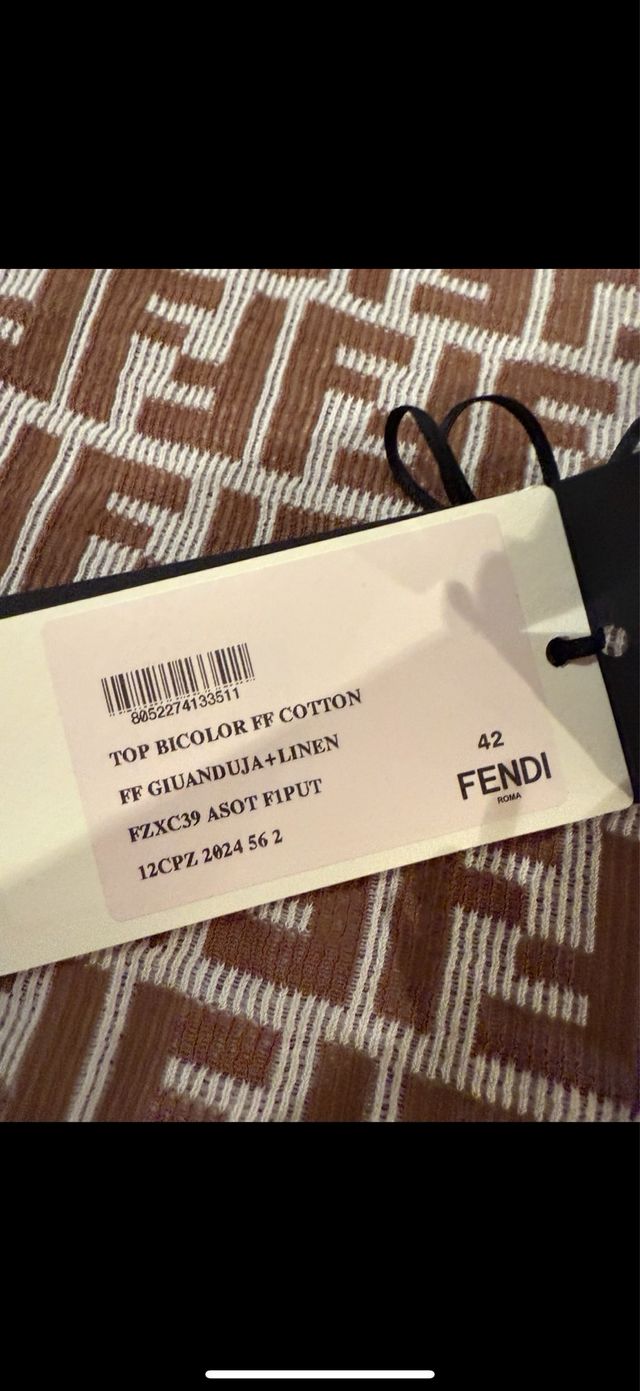 Canotta Fendi logo doppia FF Taglia 42 double face