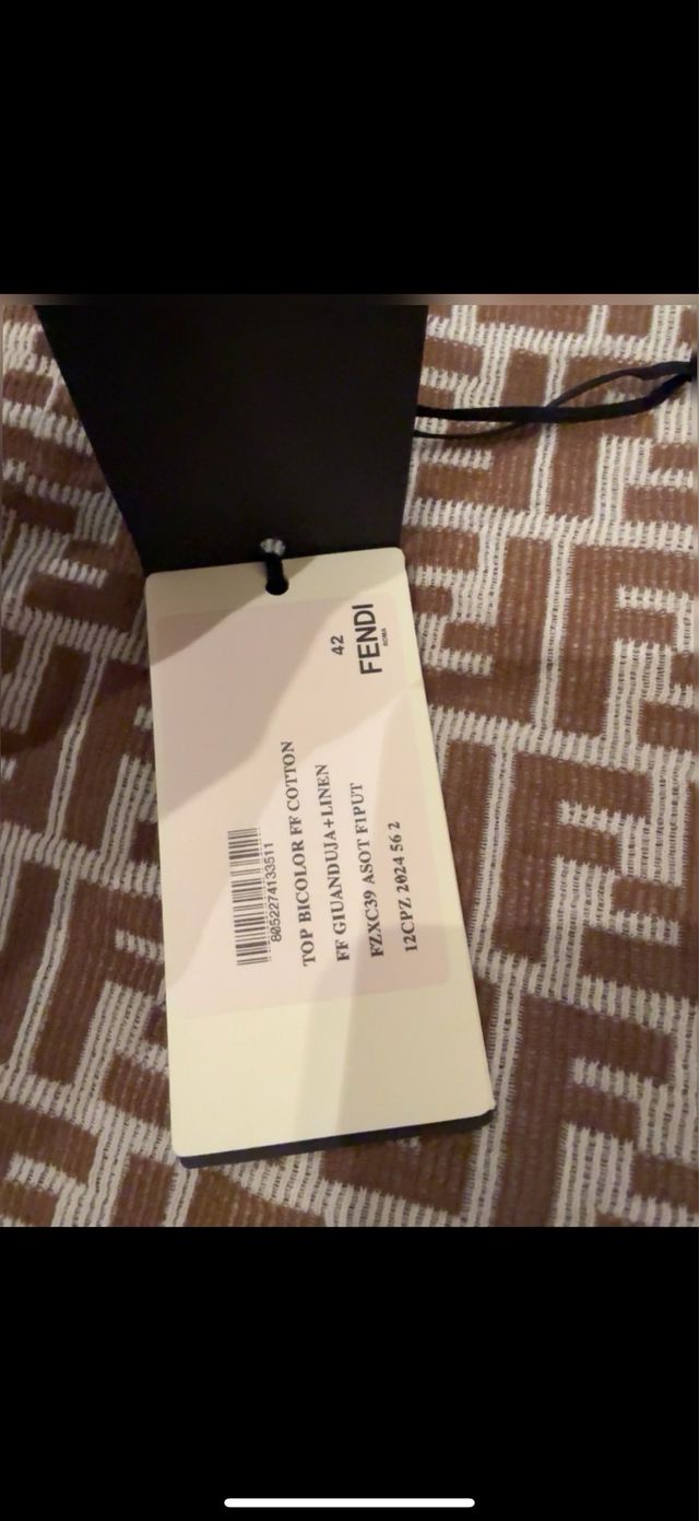 Canotta Fendi logo doppia FF Taglia 42 double face