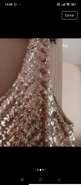 Vestido y Chaqueta Fiesta Zara Dorados