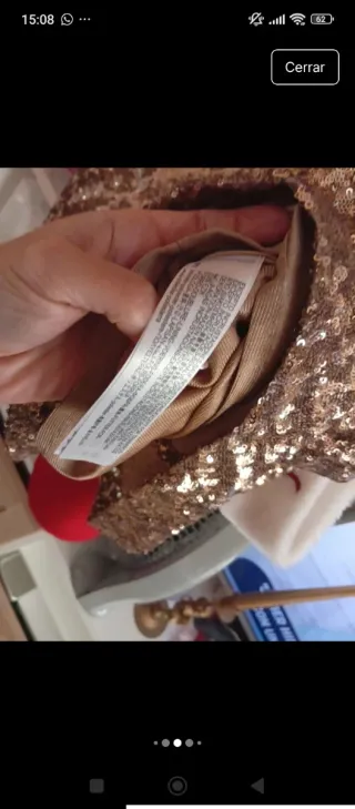 Vestido y Chaqueta Fiesta Zara Dorados