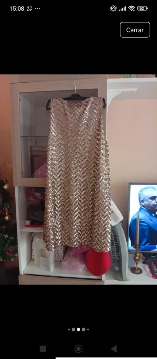 Vestido y Chaqueta Fiesta Zara Dorados