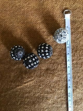 Bolas decorativas strass y metal