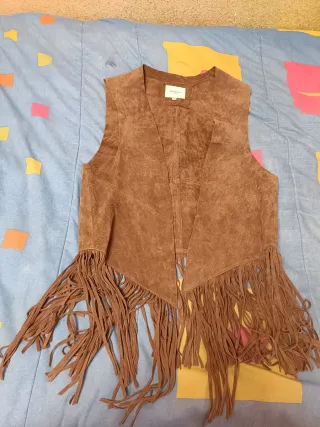 Chaleco Pepe Jeans flecos marrón Talla M