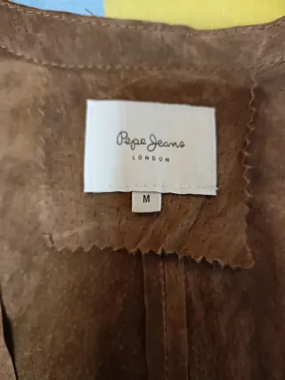 Chaleco Pepe Jeans flecos marrón Talla M