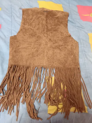 Chaleco Pepe Jeans flecos marrón Talla M