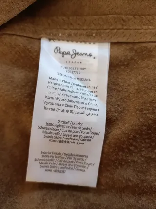 Chaleco Pepe Jeans flecos marrón Talla M