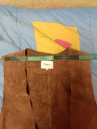 Chaleco Pepe Jeans flecos marrón Talla M
