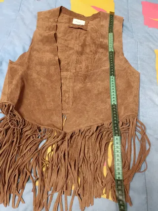 Chaleco Pepe Jeans flecos marrón Talla M