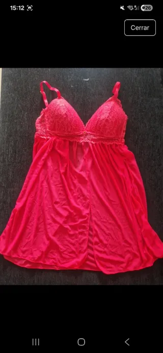 Babydoll Lencería Rojo Talla Única