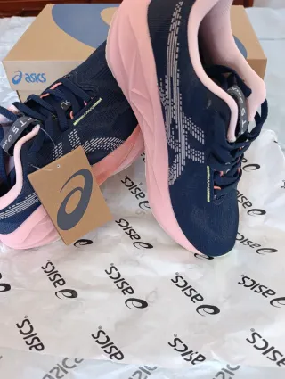 Zapatillas Asics Azul y Rosa Mujer