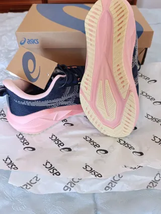 Zapatillas Asics Azul y Rosa Mujer