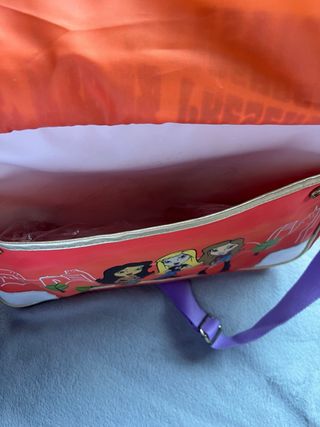 Bolso maletín Las Bratz naranja y morado