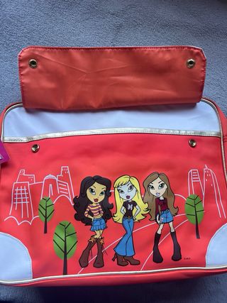 Bolso maletín Las Bratz naranja y morado